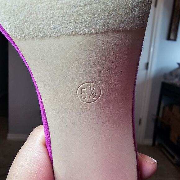 Lulus Heels Women Size 5.5 Fuchsia Pink Chunky Strappy Party Open Toe Glam Party - Picture 7 of 7